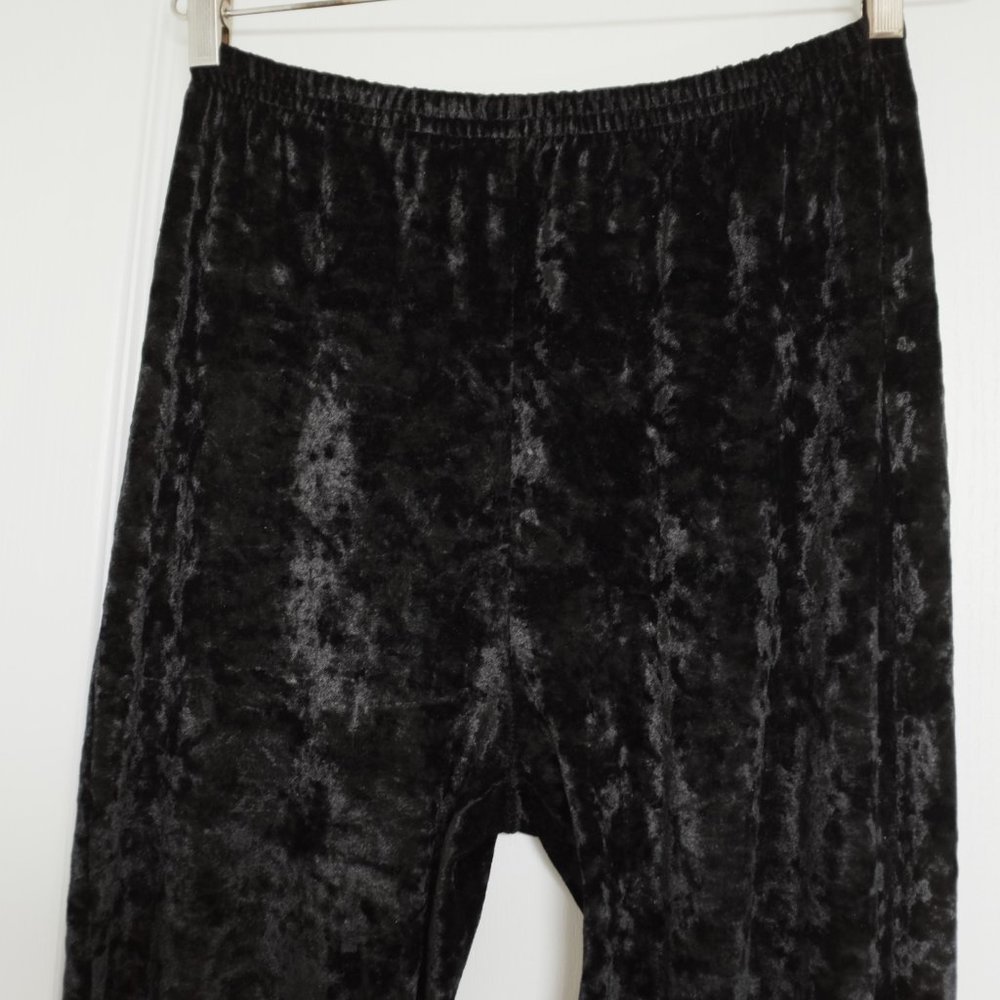 COPY - Giani Feroti lady line black velvet pants size S - Picture 5 of 9